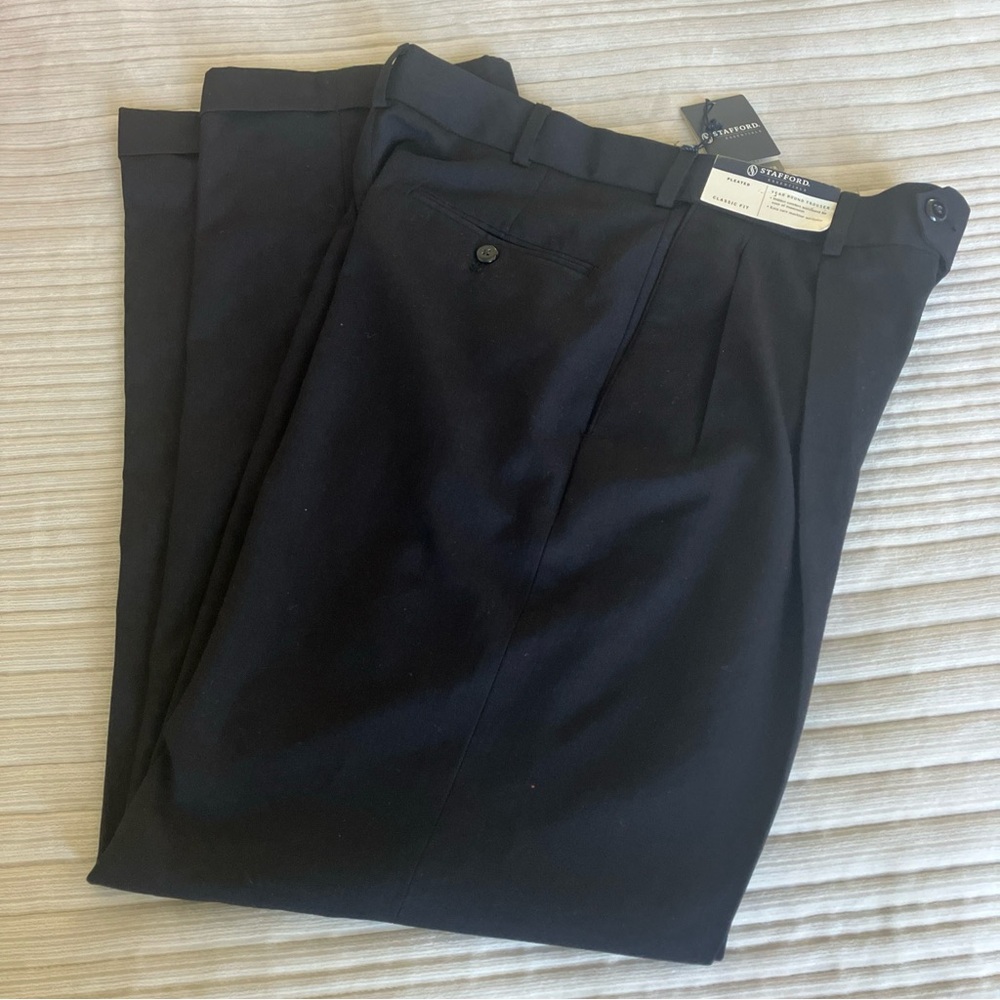 Stafford Classic Black Dress Pants size 32x32 $70